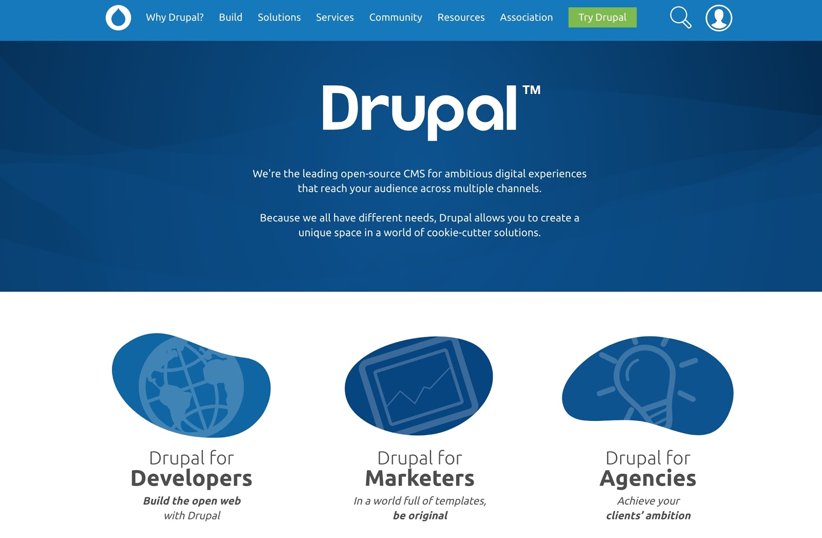 The Drupal homepage