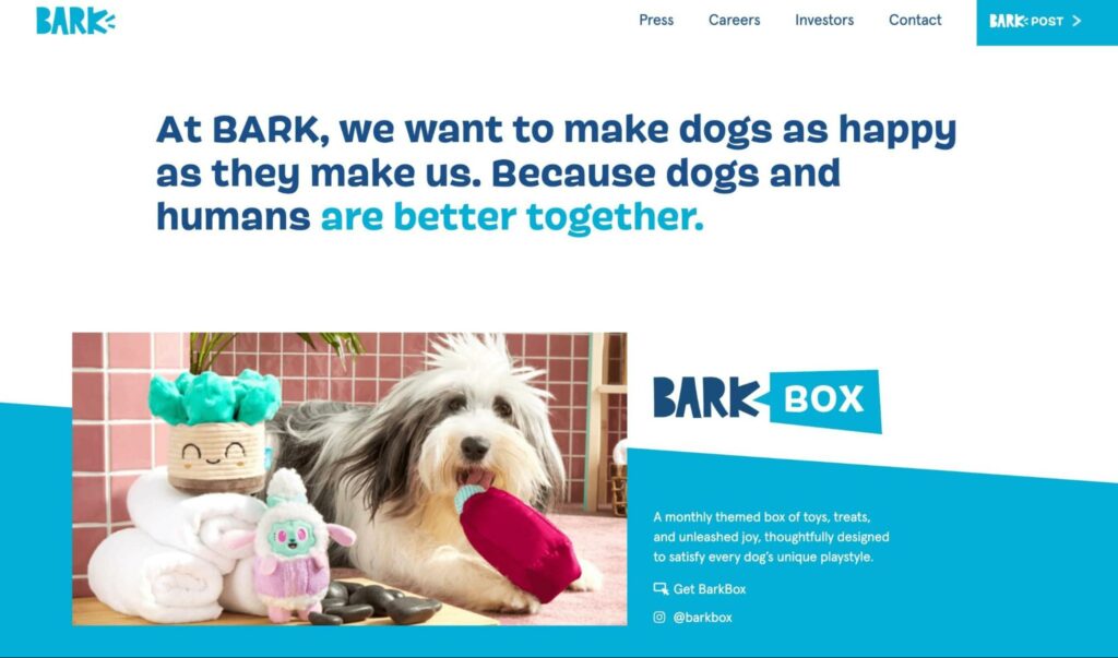 Barkbox About page