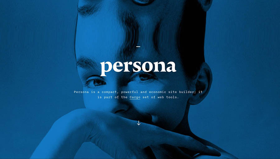 The Persona homepage.